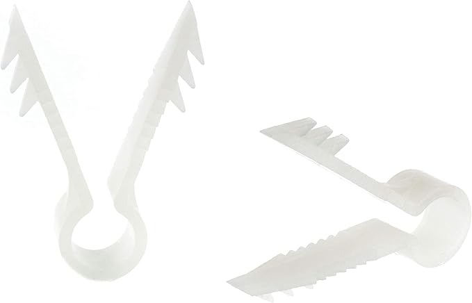 THE CIMPLE CO Stucco and Drywall Cable Clips for Coaxial and Similar Cables - Push-in Masonry Anchors - RG59, RG6, Ethernet, and Similar - Cable Clips, Pack of 100 - White