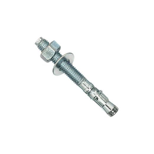 Zinc-Plated Steel Wedge Anchors, 5/8" X 5" - Heavy-Duty Mounting Bolts for Concrete - 25 Pack