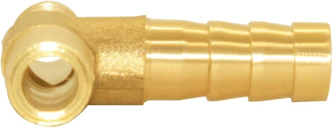 3PCS Solid Brass 1/4"OD Barb Tee Splicer Mender Hose Barb Fitting 3-Way Union Intersection for Water/Oil/Gas
