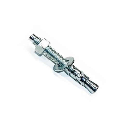 Zinc-Plated Steel Wedge Anchors, 5/16" X 4" - Heavy-Duty Mounting Bolts for Concrete - 25 Pack