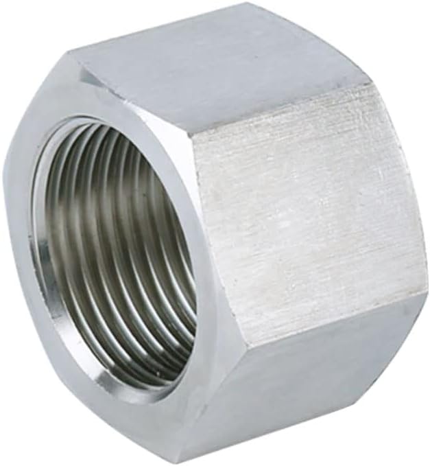 Stainless Steel 304 Forged Pipe Fitting, Hex End Cap, M22*1.5 Metric Thread Female, Class 3000 (Pack of 1)