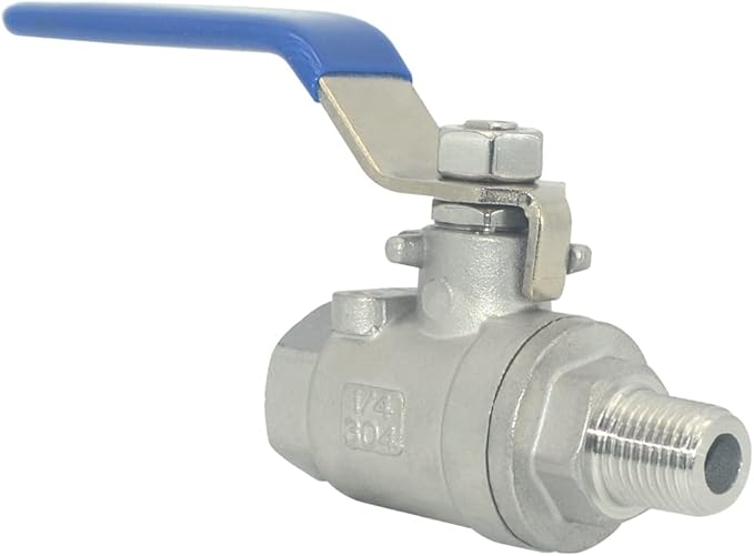 DAN SPEED Full Port Ball Valve Male x Female S304 Stainless Steel Heavy Duty for Water, Oil, and Gas,1000WOG (1/4inch)