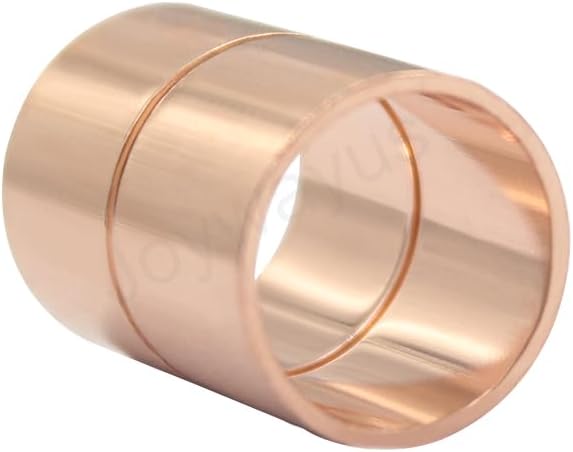 Joywayus 10PCS 3/4" ID Copper Coupling with Dimple Stop Straight Sweat Pipe Fitting Pressure Plumbing Solder Connection