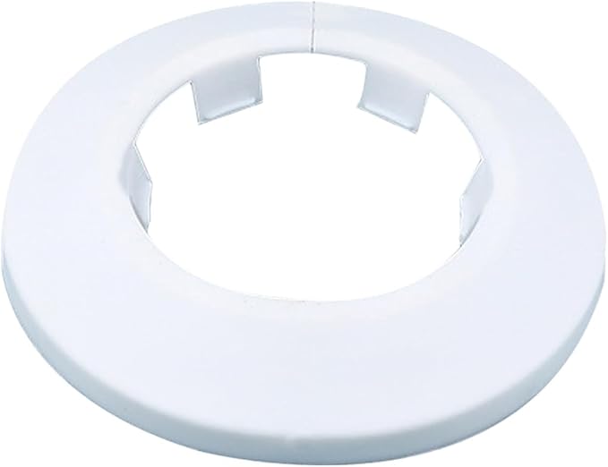 43mm Pipe Cover Decoration; Fit 1.69" Outer Diameter Pipe/Hole; White PP Plastic Escutcheon Collar; Snap-on Water Escutcheon Plate for Bathroom Kitchen Wall Tube Decor 1 Piece