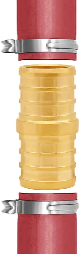 28PCS LF Brass 1/2 Inch PEX Coupling Barb Crimp Pipe Tube Fitting Kit (8PCS Straight + 8PCS Elbow + 8PCS Tee + 4PCS 4-Way)