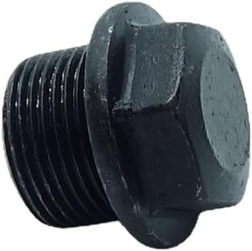 1 Piece M22X1.5 Metric Male Thread Hex Head Plug with Flange Black Carbon Steel Socket Pipe Fitting for Terminate Pipe Ends