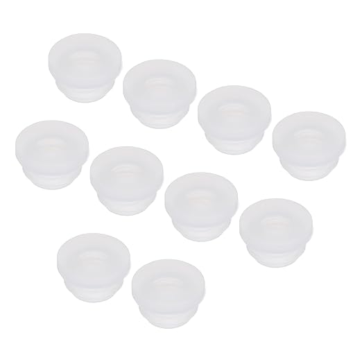 MECCANIXITY 20Pcs Snap Rubber Grommet Plug Mount Dia 7.5mm ID 5mm Narrow Groove Width 2mm Seal Anti-Scratch for Electrical Box Cable Pipes Transparent