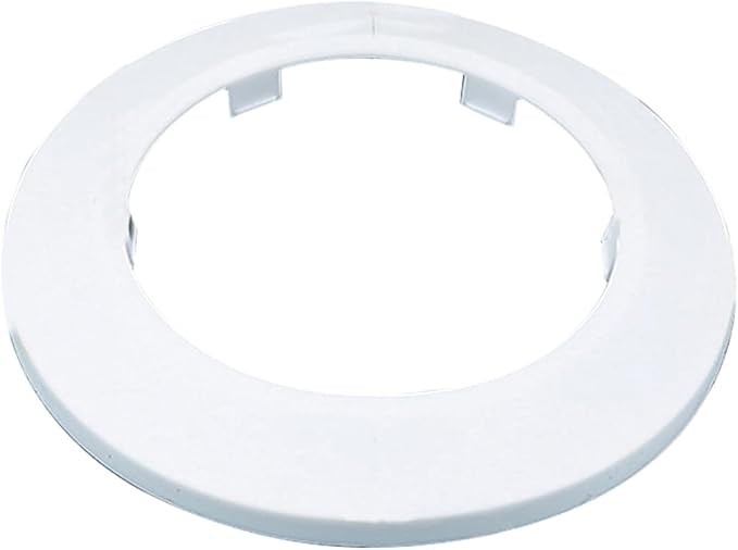 75mm Pipe Cover Decoration; Fit 2.95" Outer Diameter Pipe/Hole; White PP Plastic Escutcheon Collar; Snap-on Water Escutcheon Plate for Bathroom Kitchen Wall Tube Decor 1Piece