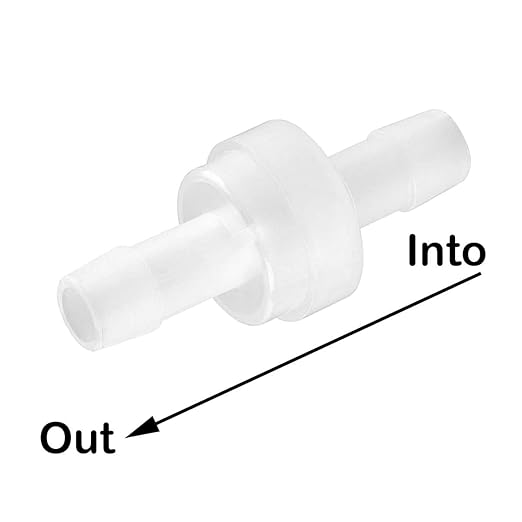 JoyTube 12 Packs Check Valve 5/16” (8MM) One-Way PVDF Plastic Hose Barb for Liquid Air