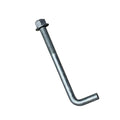 Sandbaggy 1" x 12" Threaded Concrete Anchor L-Bolts (Nuts & Washers Included) - Hot Dipped Galvanized - Sill Plate, Base Plate, Masonry, Wood, Cement Anchors, J Bolt (150, 1" x 12")