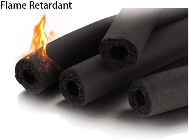 Pipe Insulation Foam Tube 1-5/8"ID *3/8" TH-6FtFoam Tubing Black Pipe Cover Heat Preservation for Outdoor Water Pipe Insulation,AC Unit, Guitar Stands, Exercise Machine Handle and Roof Rack Etc