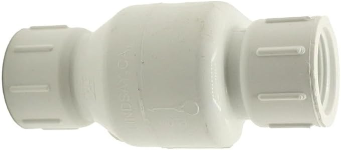 Replacement 1-1/2 Inch Threaded PVC Swing Check Valve for Thrifco Plumbing 6415314