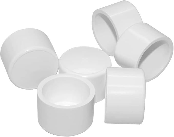 1/2 Inch Pipe End Cap Fitting, Furniture Grade End Cap Fittings for Building Furniture Greenhouse Shed Pipe Fittings Tent Connection (Pack of 8)