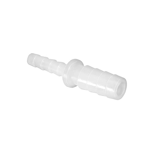 Quickun Plastic Hose Barb Reducer Fitting 1/4" to 3/16" Barbed Reducing Union Adapter Splicer Mender Joint Fitting (Pack of 2)
