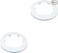 75mm Pipe Cover Decoration; Fit 2.95" Outer Diameter Pipe/Hole; White PP Plastic Escutcheon Collar; Snap-on Water Escutcheon Plate for Bathroom Kitchen Wall Tube Decor 2 Pcs