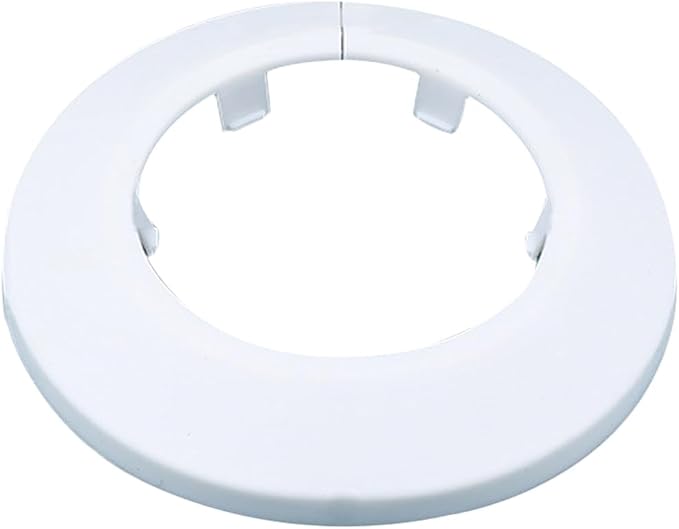 50mm Pipe Cover Decoration; Fit 1.97" Outer Diameter Pipe/Hole; White PP Plastic Escutcheon Collar; Snap-on Water Escutcheon Plate for Bathroom Kitchen Wall Tube Decor 1 Piece