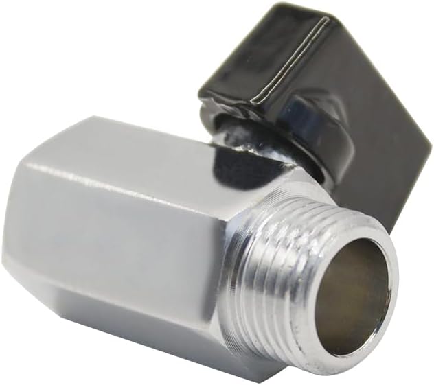 Brass Chrome Plating 1/2" NPT Male to 1/2" NPT Female Shut-Off Ball Valve for Water Fuel Air (Pack of 2)