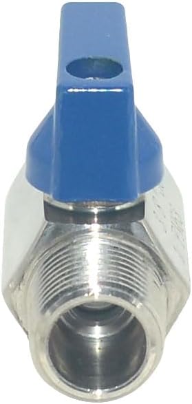2 Pack Mini Ball Valve, Stainless Steel Female x Male NPT Thread Shut-Off Valve (3/8")