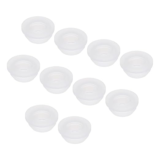 MECCANIXITY 20Pcs Snap Rubber Grommet Plug Mount Dia 12mm ID 9mm Narrow Groove Width 2mm Seal Anti-Scratch for Electrical Box Cable Pipes Transparent