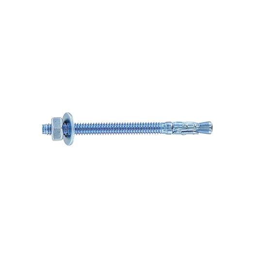 Conquest Zinc Plated Carbon Steel Concrete Wedge Anchors 1/4" x 3 1/4" - Heavy Duty Anchor Bolts for Interior Dry Environments and General Purpose Use (25 Pack)