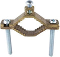 Pipe Grounding Clamp 1-1/4" - 2" Diameter Pipe Grounding Clamp Bronze with wire connector lug 10 AWG - 2 AWG Used to connect Water Pipe/Metal Pipe/Conduit to electrical grounding system (1)