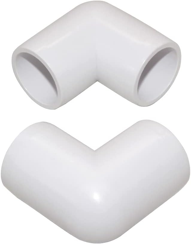 1-1/4" 90 Degree PVC Elbow Fitting, Furniture Grade 2 Way Right Angle Elbow Side Outlet PVC Corner Fittings for DIY Building Furniture Greenhouse Shed Tent Connection (Pack of 8)