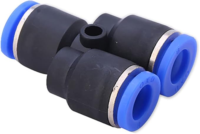 1/4" OD Push to Connect Y Spliter 3 Way Wye Quick Push Lock Adapter (Pack of 10)