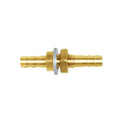 Joywayus 3/16'' Hose Barb Thru-Bulk Head Fuel Hex Union Fitting Intersection/Split Brass Water/Fuel/Air