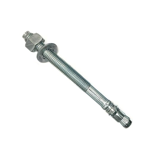 Zinc-Plated Steel Wedge Anchors, 3/4" X 8 1/2" - Heavy-Duty Mounting Bolts for Concrete - 25 Pack