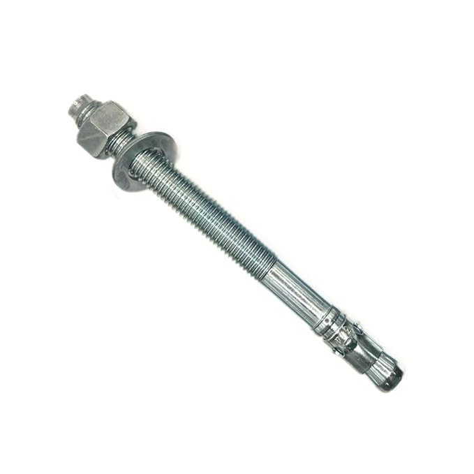 Zinc-Plated Steel Wedge Anchors, 1" X 6" - Heavy-Duty Mounting Bolts for Concrete - 25 Pack