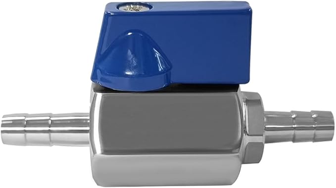 Beduan 5/16” Hose ID Barb Ball Valve 304 Stainless Steel Mini Shut Off Valve for Water Gas Fuel Drip Irrigation and Aquariums