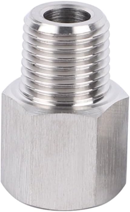 Stainless Steel 304 M22*1.5 Female Thread x 1/2" NPT Male Adapter Metric Convert NPT Pipe Fiiting for Pressure Gage 1pc