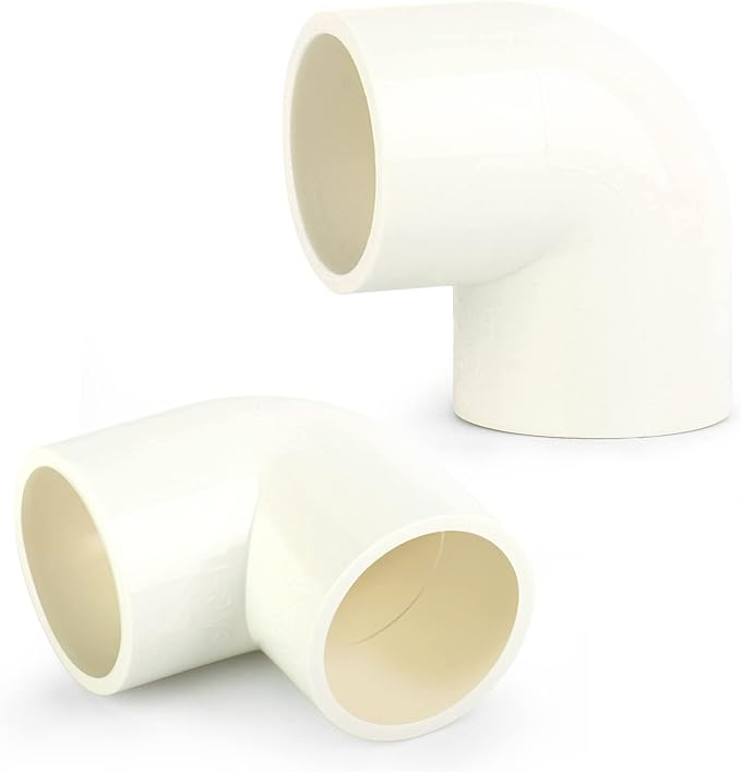 GASHER 25PCS PVC Pipe Fitting 1/2" PVC 90 Degree Elbow, Furniture Grade Pipe Socket Fittings, For Home or Industrial