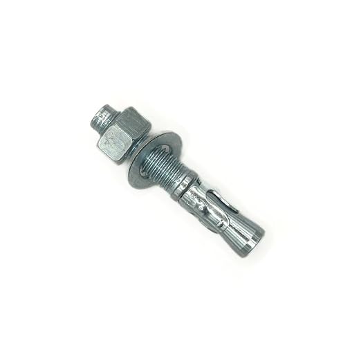 Zinc-Plated Steel Wedge Anchors, 3/4" X 4-1/4" - Heavy-Duty Mounting Bolts for Concrete - 50 Pack