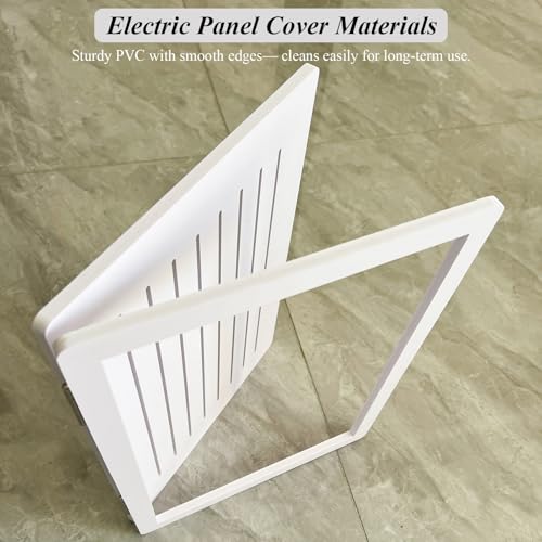 Farmhouse Decorative Electrical Panel Cover - Ventilated Plastic Fuse Box Lid (9.8x7.9 inches) - Stylish Circuit Breaker Protector for Home Décor & Utility