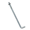 Sandbaggy 1" x 24" Threaded Concrete Anchor L-Bolts (Nuts & Washers Included) - Hot Dipped Galvanized - Sill Plate, Base Plate, Masonry, Wood, Cement Anchors, J Bolt (10, 1" x 24")