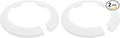 uxcell Escutcheon Plate, 2Pcs 90mm - Fit 3.5" Outer Diameter Split Pipe Flange Water Pipe Cover Collar Decoration, PP Plastic Plumbing Cover Plates (White)
