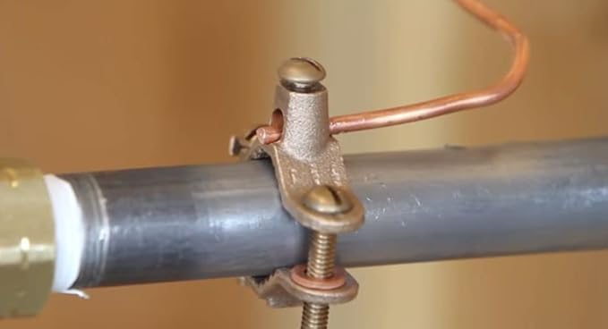 COREX 4-1/2" to 6" Bronze Water Pipe Ground Clamp - High Conductivity Grounding Clamp Conduit Fitting