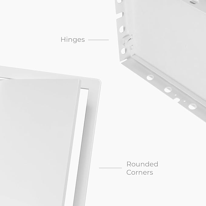 8x0 Inch White Access Panel – ABS Plastic Rectangular Wall & Ceiling Access Door for Plumbing Electrical HVAC – Easy Install Indoor Panel for Drywall Home Improvement and Maintenance
