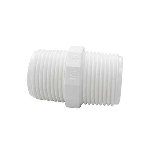 YSIL 10PCS 1 Inch PVC Nipple Male to Male Coupling Adapter Pipe Fittings 1" X 1" for Thread Pluming PIPE Connection