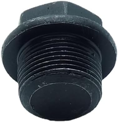 M24X1.5 Plug Metric Male Thread Hex Head Pipe Plug with Flange Black Carbon Steel Fitting for Terminate Pipe Ends 1 Piece