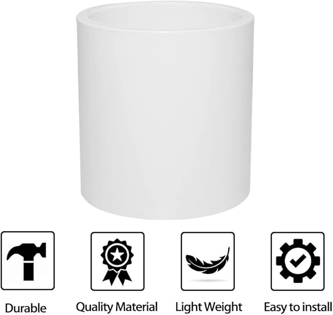 10PCS 1" PVC Pipe Fitting Coupling Connector Adapter Pipe Fitting Slip (Socket x Socket) Schedule 40 White Color