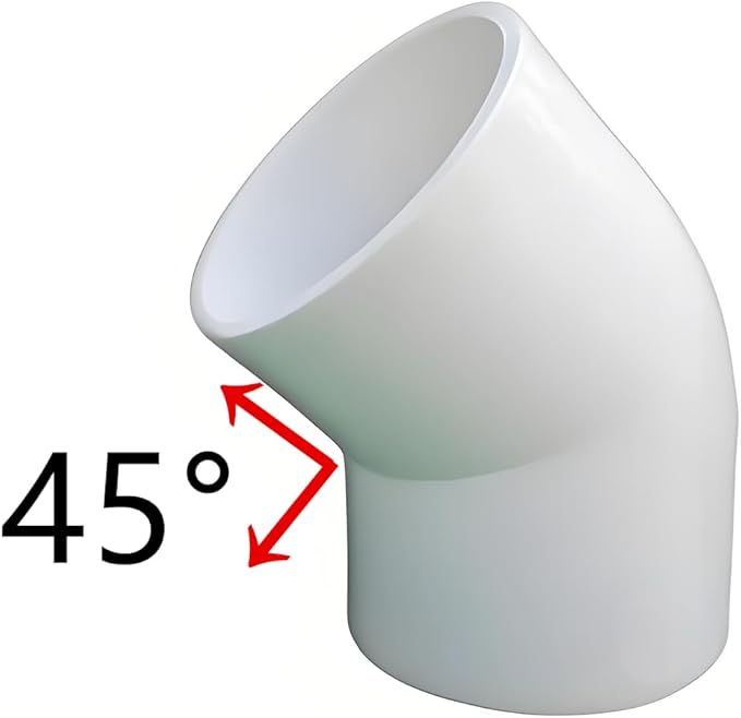 PVC Vent Cap 1 pcs 45-Degree for 2" Schedule 40,PVC Termination Cap,Vent Cover Screen,Round Furnace PVC Pipe Stainless Steel Roof Vent Cap,Installation not Required That PVC Elbow,or Coupling