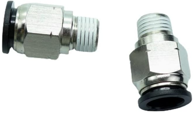 CDQBWQDJT 3 Pcs Pneumation Fitting 1/2" Tube OD Push To Connect X 1/4 NPT Pipe Male Connector