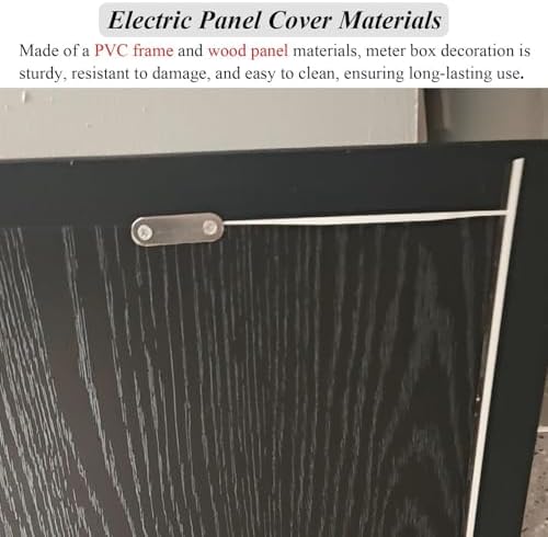 Decorative Wood Electrical Panel Cover, Stylish Hide for Electric Meter Box, Wall-Mounted Protective Lid for Circuit Breaker, Vertical Design for Home Decor