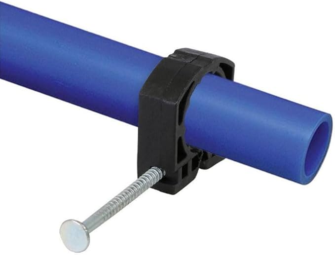 TenKe 100 Pack Full J Clamp J-Hook with S Nail for 1 inch PEX Pipe Tubing Support (100PCS 1")