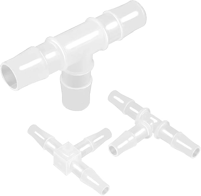 3/4" Tee Fitting Equal Barb 3 Way Hose Barb Adapter Union (Pack of 5)