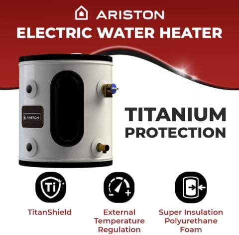 19 Gallon, 120V – Ariston Electric Water Heater – Compact Point of Use Tank for RV, Camper, Small Spaces, Plug-in Heating Solution for Under Sink, Versatile Electric Tank for Bathroom, Shower
