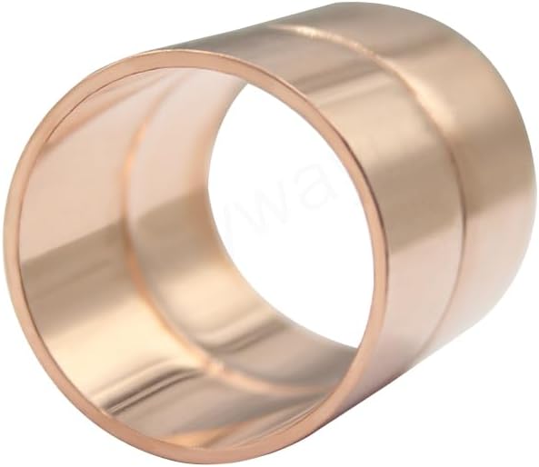 Joywayus 1PCS 1-1/2" ID Copper Coupling with Dimple Stop Straight Sweat Pipe Fitting Pressure Plumbing Solder Connection