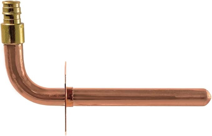 XFITTING 1/2 inch Pex A Expansion Stub Out Elbow with Flange 4 inch x 8 inch, F1960, Copper, 30-3-7=25X, 25 Pieces